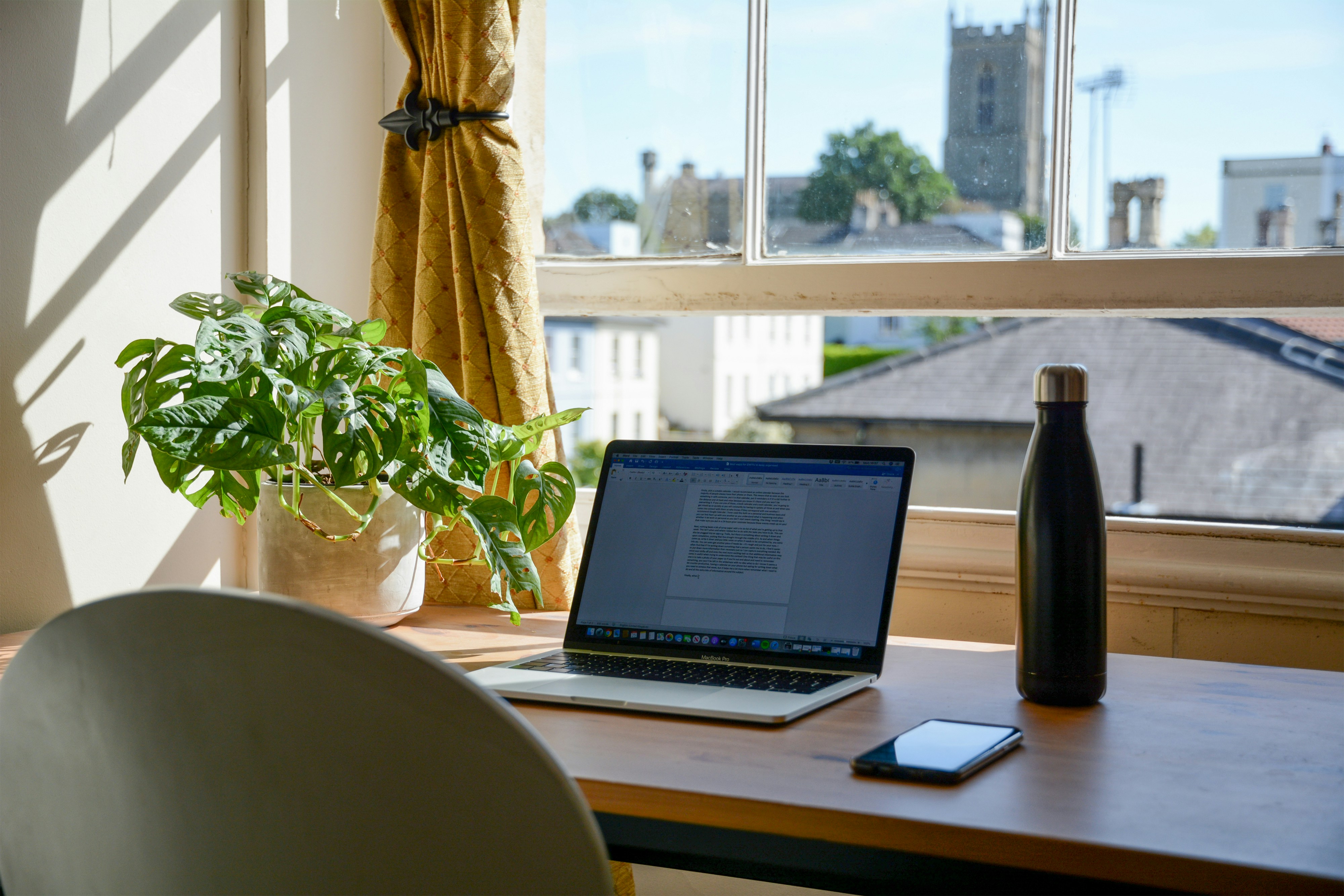 Calm, organised professional workspace